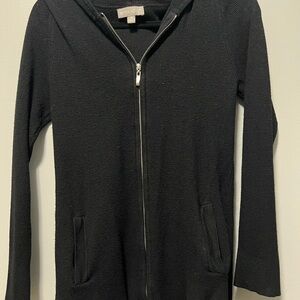 Eileen Fisher Black Knit Zippered Jacket